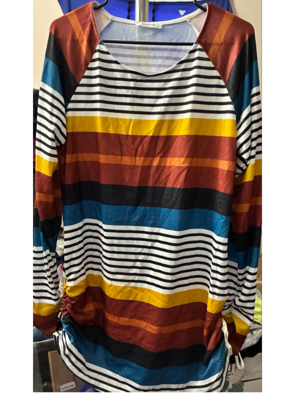 Women's Sherosa Long Sleeve Striped Tee XL Multi-color